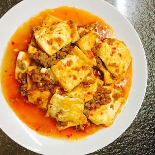 不腻的肉末烧豆腐
