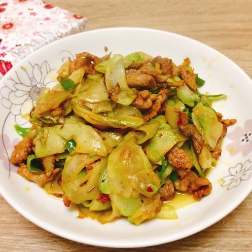 儿菜炒肉做法图解10)