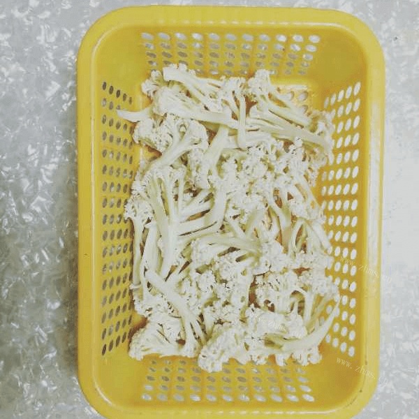 素炒花菜的做法做法图解1)