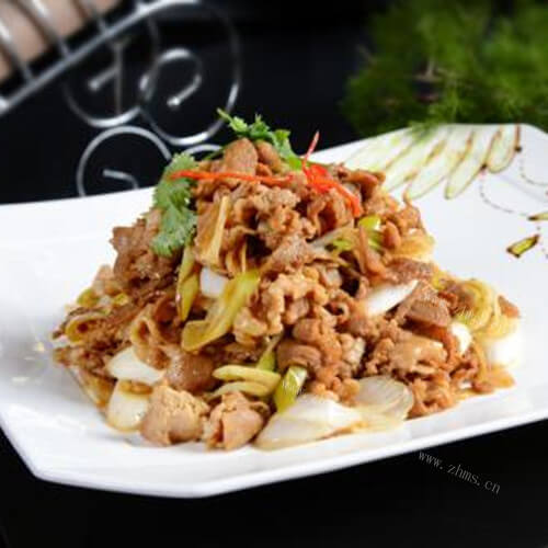 美味的葱爆羊肉