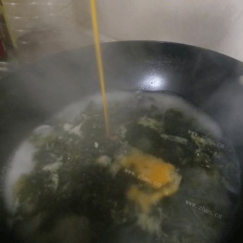 紫菜蛋花汤做法图解4)