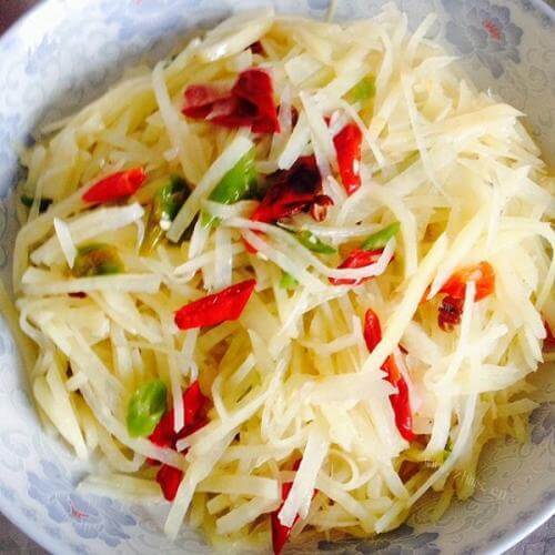 家常菜酸辣土豆丝