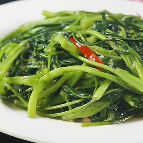 家常菜腐乳炒通菜