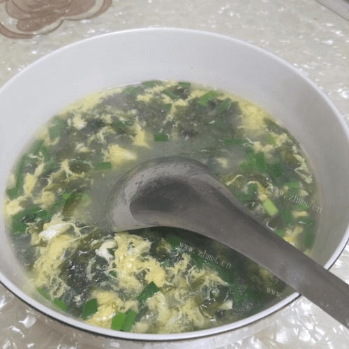 紫菜蛋花汤做法图解6)