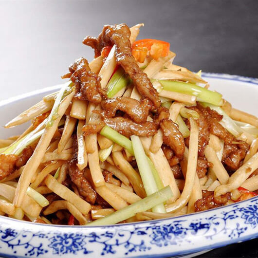 好吃的韭黄肉丝