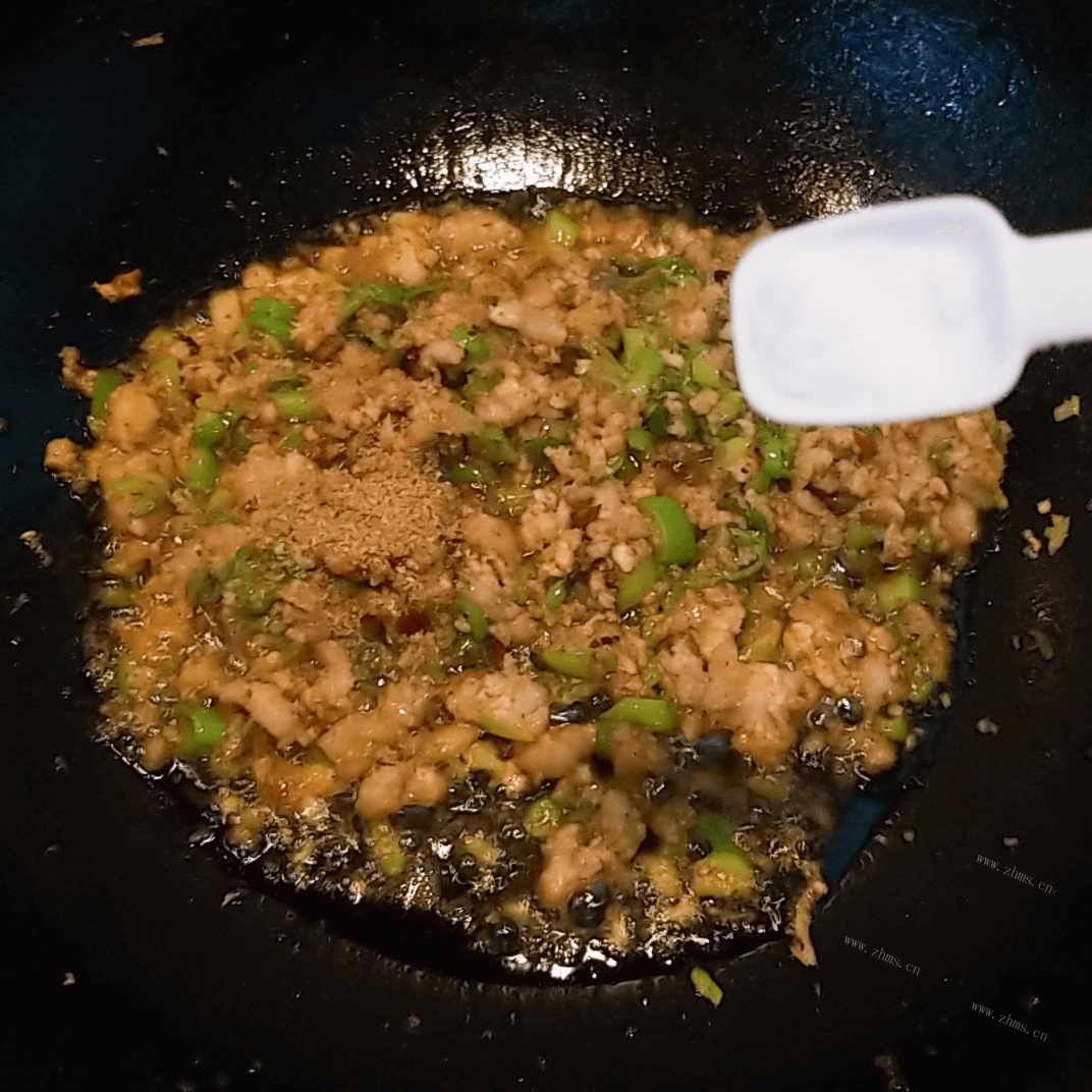 肉末豌豆做法图解8)