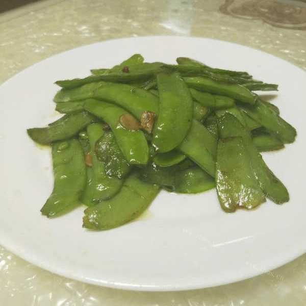 素炒荷兰豆做法图解6)