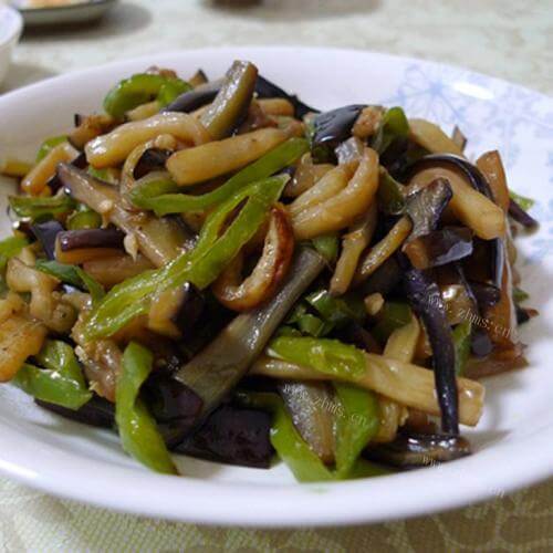 家常菜青椒茄子