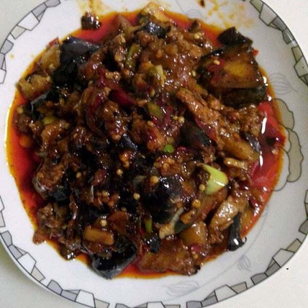家常的肉末茄子