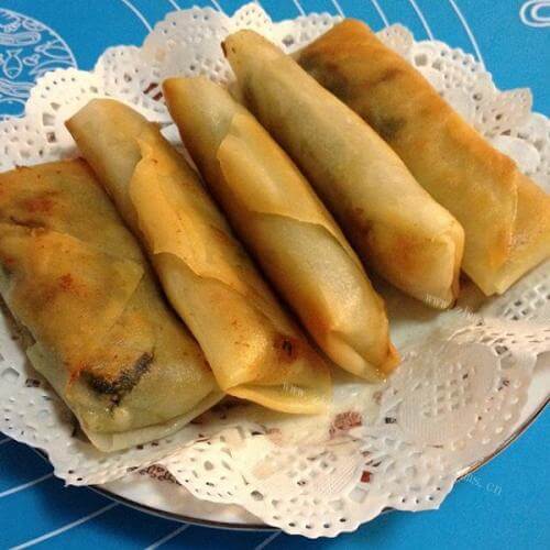 好吃的炸春卷