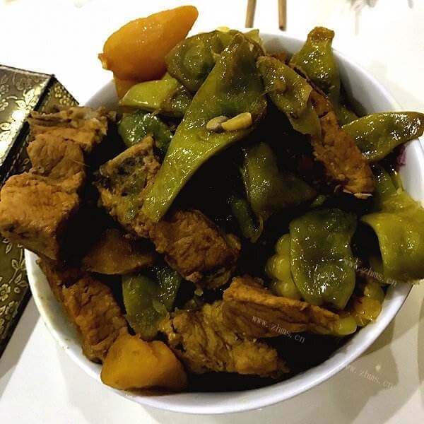 美味排骨炖油豆角