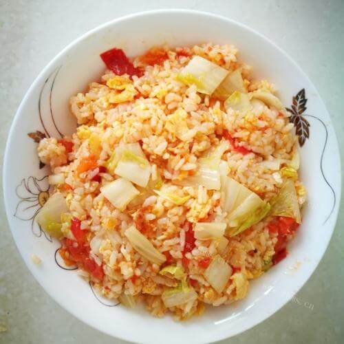 美味的西红柿蛋炒饭