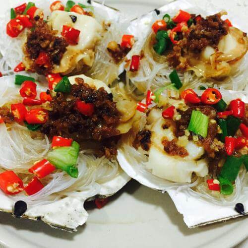 蒜蓉粉丝蒸扇贝