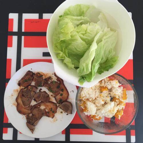 生菜香菇包饭