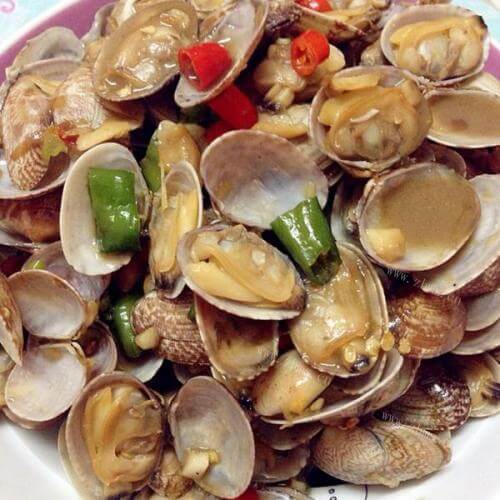 美味辣炒蛤蜊