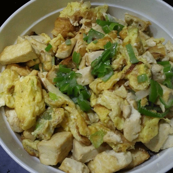 虾酱鸡蛋炒豆腐