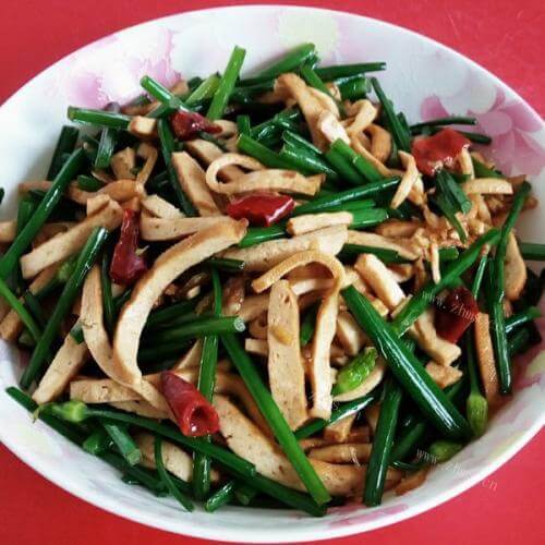 韭菜炒豆干