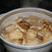 味道鲜美的鸡汤炖豆腐的做法图解九