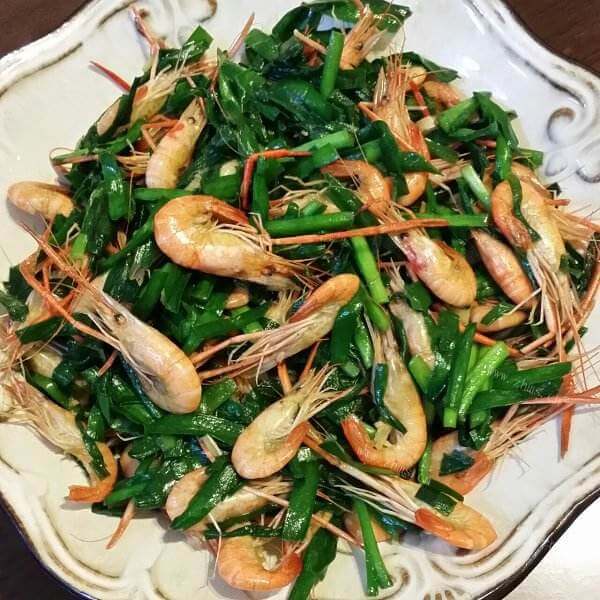 #美食记#韭菜炒河虾