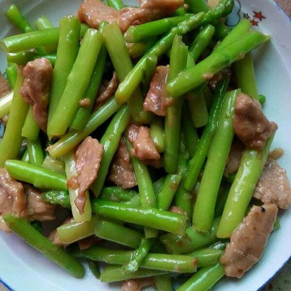 家常菜芦笋炒肉
