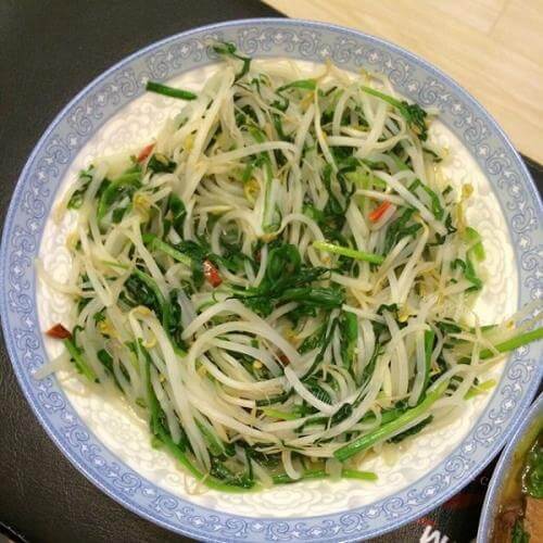 豆芽炒韭菜