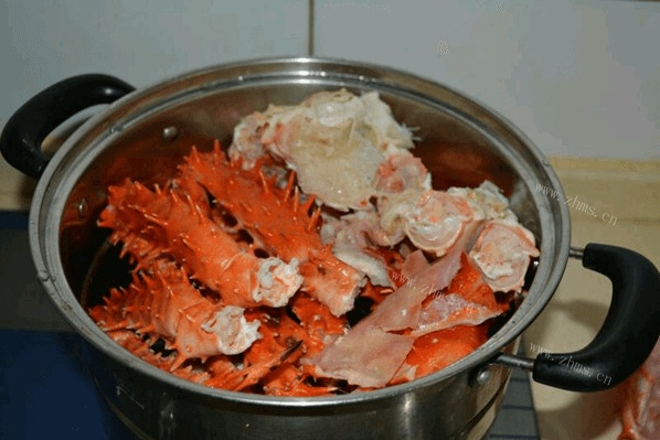 清蒸帝王蟹做法图解4)