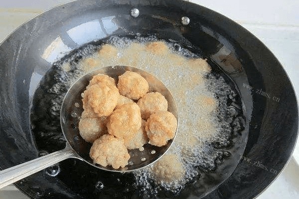 独家炸肉丸子 猪肉丸子 （肉圆）做法图解5)