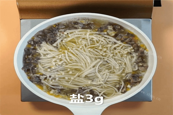 日式金针菇肥牛做法图解5)