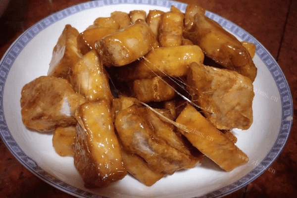 在家做的拔丝芋头做法图解5)