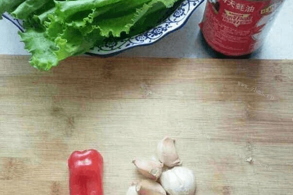 蒜泥蚝油生菜做法图解1)
