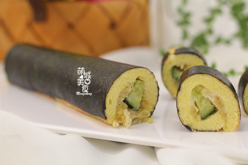 紫菜蛋糕卷做法图解10)