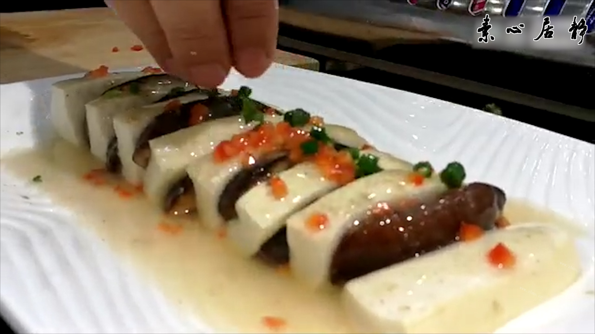 小葱拌豆腐蒸油煎香菇片-素心居静庄青山做法图解20)