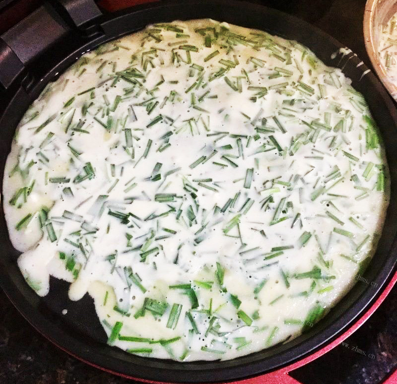 苦荞韭菜饼，与青团不同的美味做法图解6)