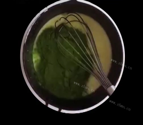 午后甜点之红豆青汁糕做法图解1)