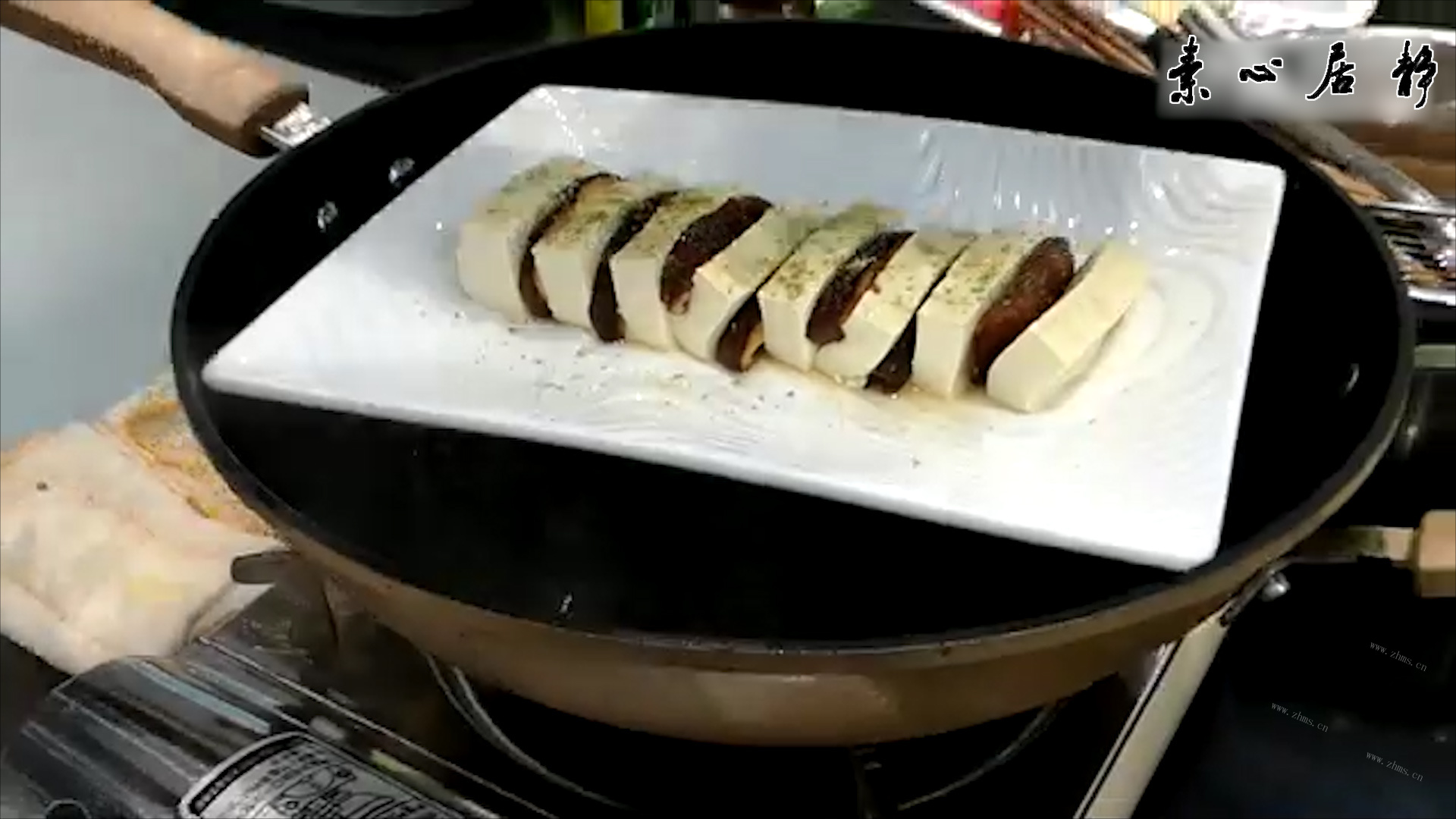 小葱拌豆腐蒸油煎香菇片-素心居静庄青山做法图解10)