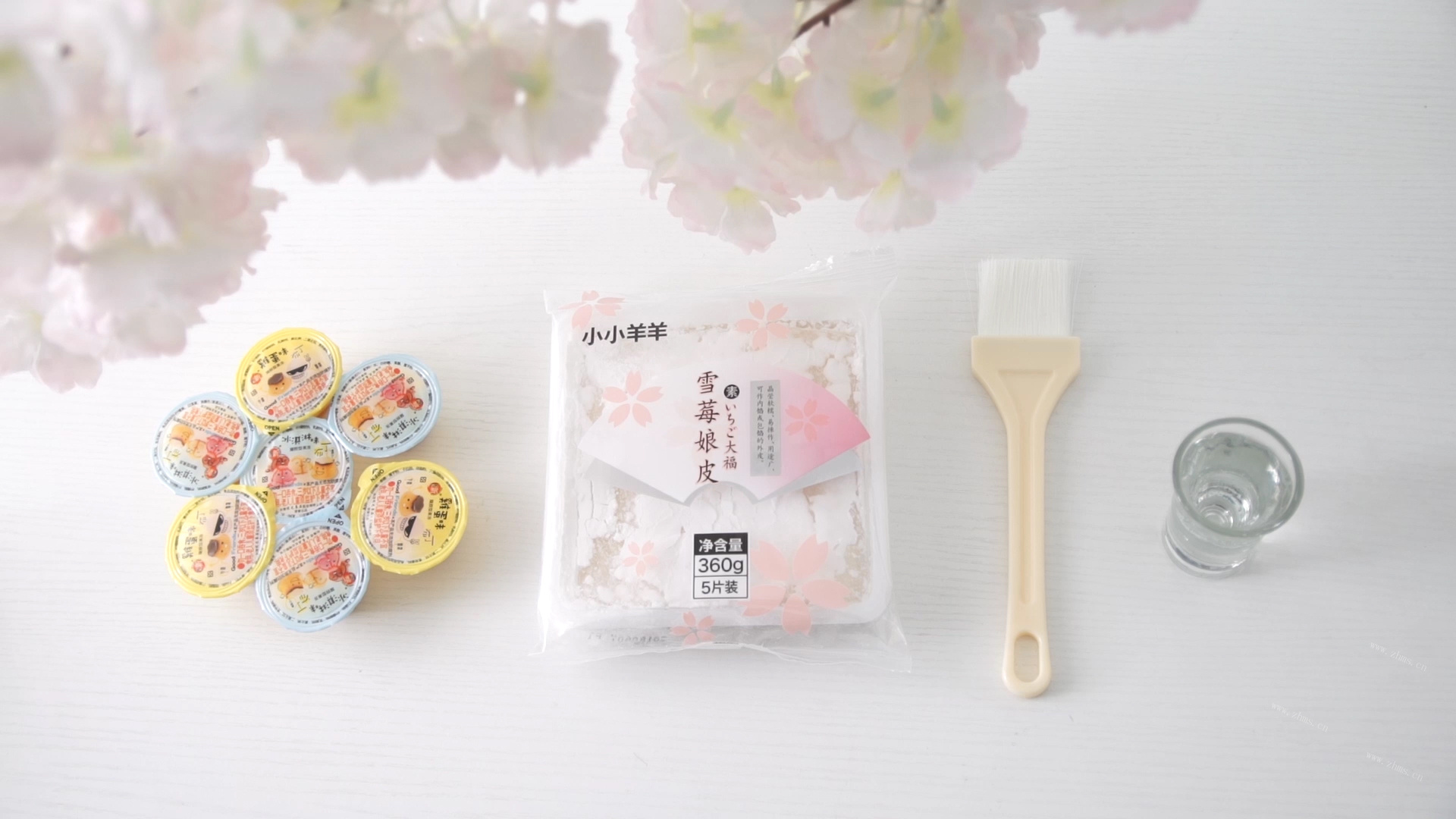 水晶雪莓娘皮+成品果冻做法图解1)